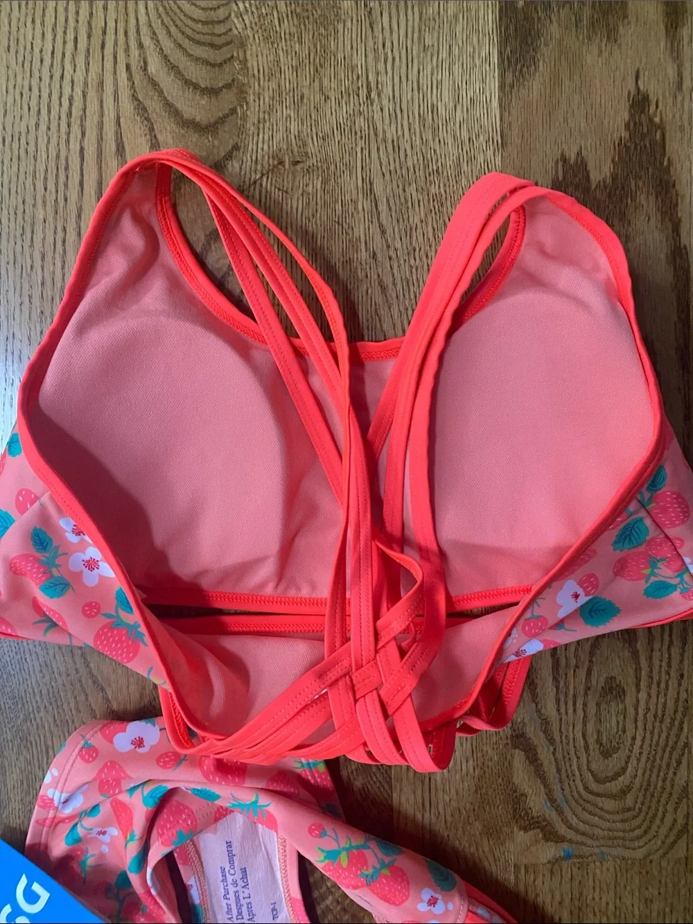 NWT DSG two piece strawberry bathing suit size XL swim top and bottom